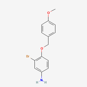 molecular formula C14H14BrNO2 B1464568 3-Bromo-4-(4-methoxybenzyloxy)-phenylamine CAS No. 1290716-13-0