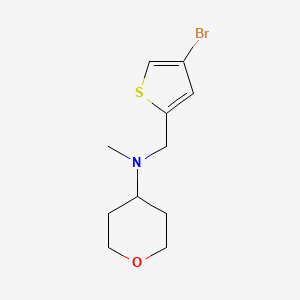 B1464569 N-[(4-bromothiophen-2-yl)methyl]-N-methyloxan-4-amine CAS No. 1251279-07-8