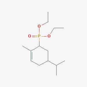 molecular formula C14H27O3P B14645714 Diethyl[2-methyl-5-(propan-2-yl)cyclohex-2-en-1-yl]phosphonate CAS No. 54868-58-5