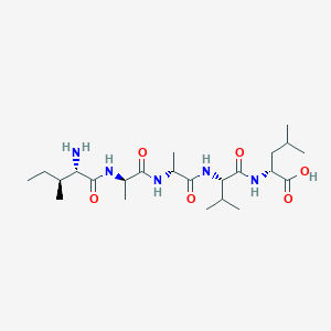 molecular formula C23H43N5O6 B14645723 L-Isoleucyl-D-alanyl-D-alanyl-L-valyl-D-leucine CAS No. 56672-74-3