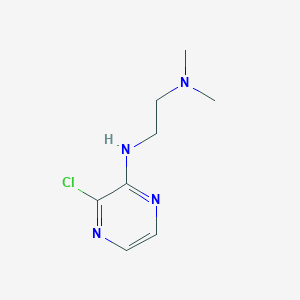 molecular formula C8H13ClN4 B1464574 3-chloro-N-[2-(dimethylamino)ethyl]pyrazin-2-amine CAS No. 1249990-48-4
