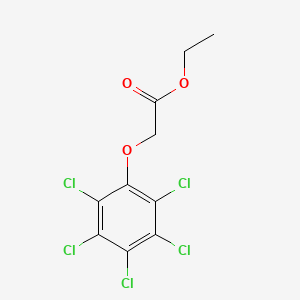 molecular formula C10H7Cl5O3 B14645765 Ethylpentachlorophenoxyacetate CAS No. 55773-90-5