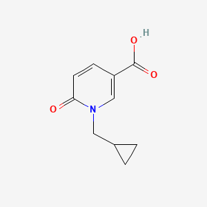 molecular formula C10H11NO3 B1464579 1-(Cyclopropylmethyl)-6-oxo-1,6-dihydropyridine-3-carboxylic acid CAS No. 1249671-30-4