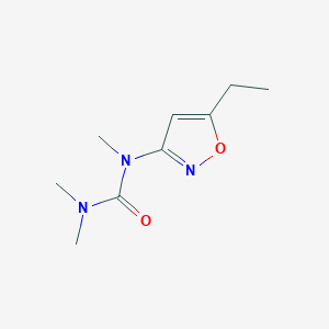 molecular formula C9H15N3O2 B14645821 N-(5-Ethyl-1,2-oxazol-3-yl)-N,N',N'-trimethylurea CAS No. 55809-04-6