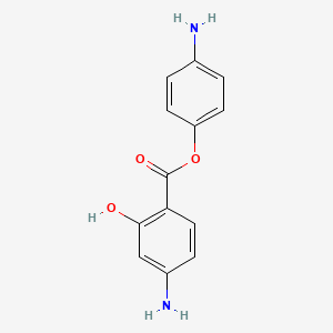 molecular formula C13H12N2O3 B14645855 4-Aminophenyl 4-amino-2-hydroxybenzoate CAS No. 56356-24-2