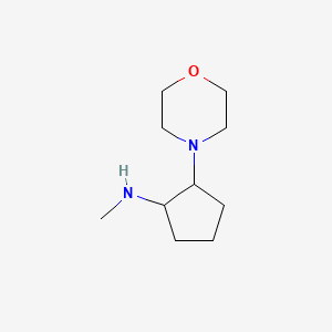 molecular formula C10H20N2O B1464586 N-methyl-2-morpholinocyclopentan-1-amine CAS No. 1251077-71-0