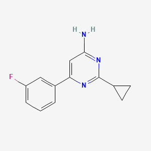 2-Cyclopropyl-6-(3-fluorophenyl)pyrimidin-4-amine
