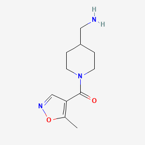 [1-(5-Methyl-1,2-oxazole-4-carbonyl)piperidin-4-yl]methanamine