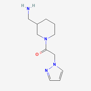1-[3-(aminomethyl)piperidin-1-yl]-2-(1H-pyrazol-1-yl)ethan-1-one