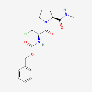 molecular formula C17H22ClN3O4 B14645933 N-[(Benzyloxy)carbonyl]-3-chloro-L-alanyl-N-methyl-L-prolinamide CAS No. 53941-81-4