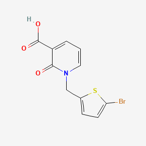 1-[(5-Bromothiophen-2-yl)methyl]-2-oxo-1,2-dihydropyridine-3-carboxylic acid