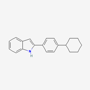 molecular formula C20H21N B14646041 2-(4-cyclohexylphenyl)-1H-indole CAS No. 52047-58-2