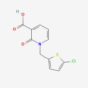 1-[(5-Chlorothiophen-2-yl)methyl]-2-oxo-1,2-dihydropyridine-3-carboxylic acid