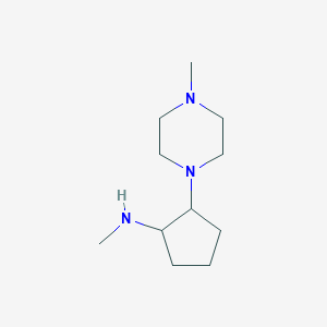 molecular formula C11H23N3 B1464608 N-methyl-2-(4-methylpiperazin-1-yl)cyclopentan-1-amine CAS No. 1249229-60-4