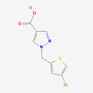 1-[(4-bromothiophen-2-yl)methyl]-1H-pyrazole-4-carboxylic acid