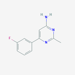 6-(3-Fluorophenyl)-2-methylpyrimidin-4-amine