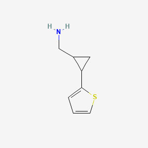 molecular formula C8H11NS B1464617 (2-(2-Thienyl)cyclopropyl)methylamine CAS No. 1226016-59-6