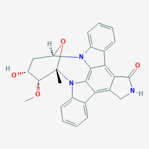 molecular formula C27H23N3O4 B146462 4'-Demethylamino-4'-hydroxystaurosporine CAS No. 126572-73-4