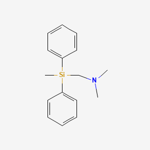molecular formula C16H21NSi B14646218 N,N-Dimethyl-1-[methyl(diphenyl)silyl]methanamine CAS No. 54926-32-8