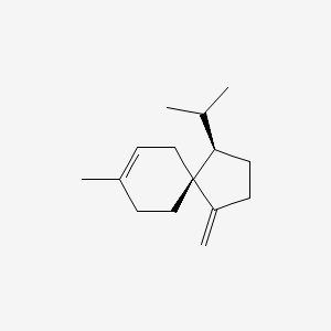 molecular formula C15H24 B14646226 Spiro[4.5]dec-7-ene, 8-methyl-1-methylene-4-(1-methylethyl)-, (4R,5R)- CAS No. 55732-78-0