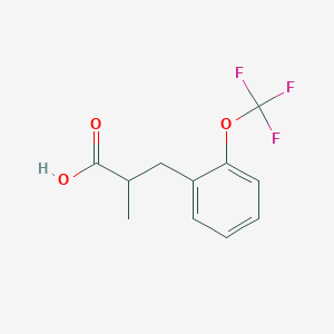 molecular formula C11H11F3O3 B1464624 2-Methyl-3-(2-trifluoromethoxyphenyl)-propionic acid CAS No. 1269533-90-5