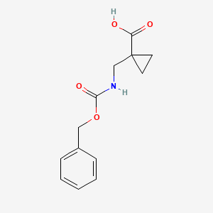 molecular formula C13H15NO4 B1464626 1-((((Benzyloxy)carbonyl)amino)methyl)cyclopropanecarboxylic acid CAS No. 1265896-32-9