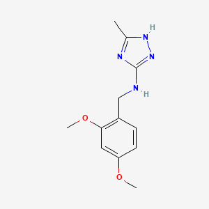 molecular formula C12H16N4O2 B1464628 3-(2,4-Dimethoxybenzyl amino)-5-methyl-1,2,4-triazole CAS No. 1082042-04-3
