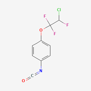 molecular formula C9H5ClF3NO2 B14646330 1-(2-Chloro-1,1,2-trifluoroethoxy)-4-isocyanatobenzene CAS No. 55226-02-3