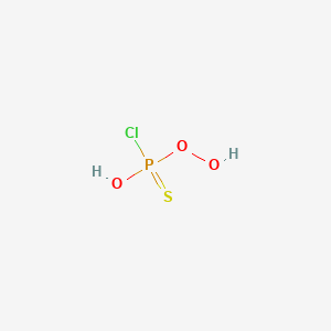 molecular formula ClH2O3PS B14646348 Chloro-hydroperoxy-hydroxy-sulfanylidene-lambda5-phosphane CAS No. 55938-06-2
