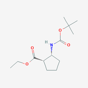 molecular formula C13H23NO4 B1464636 Ethyl (1S,2R)-2-(boc-amino)cyclopentanecarboxylate CAS No. 1140972-31-1