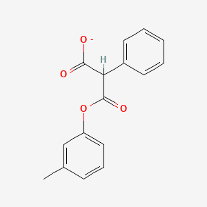 molecular formula C16H13O4- B14646364 3-(3-Methylphenoxy)-3-oxo-2-phenylpropanoate CAS No. 54941-63-8