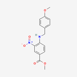 Methyl 4-{[(4-methoxyphenyl)methyl]amino}-3-nitrobenzoate