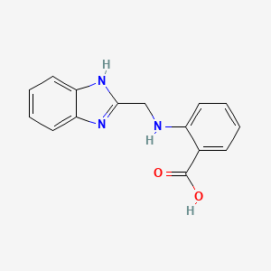 molecular formula C15H13N3O2 B14646415 Anthranilic acid, N-(2-benzimidazolylmethyl)- CAS No. 52434-48-7