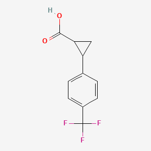 molecular formula C11H9F3O2 B1464649 2-(4-(trifluoroMethyl)phenyl)cyclopropanecarboxylic acid CAS No. 2262-03-5