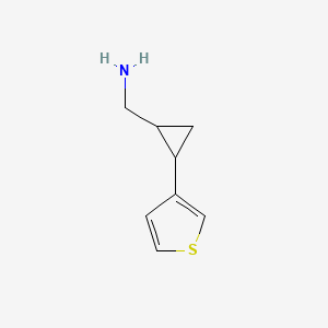 molecular formula C8H11NS B1464650 (2-(3-Thienyl)cyclopropyl)methylamine CAS No. 1269534-37-3