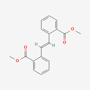 molecular formula C18H16O4 B14646506 methyl 2-[(E)-2-(2-methoxycarbonylphenyl)ethenyl]benzoate CAS No. 56526-10-4