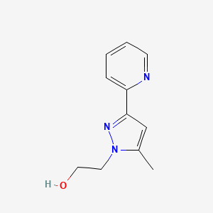 molecular formula C11H13N3O B1464651 3-(2-Pyridinyl)-5-methyl-1H-pyrazole-1-ethanol CAS No. 1187755-94-7