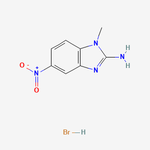 molecular formula C8H9BrN4O2 B1464652 1-methyl-5-nitro-1H-1,3-benzodiazol-2-amine hydrobromide CAS No. 1261079-64-4