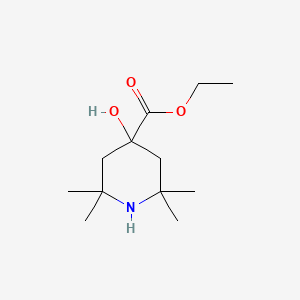 molecular formula C12H23NO3 B14646532 Ethyl 4-hydroxy-2,2,6,6-tetramethylpiperidine-4-carboxylate CAS No. 54996-01-9