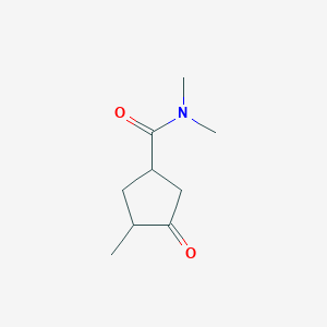 molecular formula C9H15NO2 B14646558 N,N,3-Trimethyl-4-oxocyclopentane-1-carboxamide CAS No. 52371-21-8