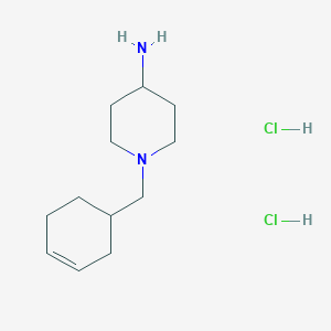 molecular formula C12H24Cl2N2 B1464658 1-Cyclohex-3-enylmethyl-piperidin-4-ylamine dihydrochloride CAS No. 1187933-16-9