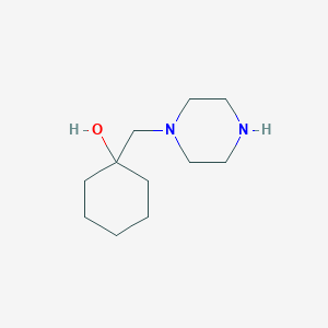 molecular formula C11H22N2O B1464660 1-[(Piperazin-1-yl)methyl]cyclohexan-1-ol CAS No. 1499437-14-7
