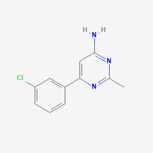 molecular formula C11H10ClN3 B1464668 6-(3-Chlorophenyl)-2-methylpyrimidin-4-amine CAS No. 1250795-52-8