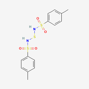 molecular formula C14H16N2O4S3 B14646692 N,N'-Sulfanediylbis(4-methylbenzene-1-sulfonamide) CAS No. 53395-35-0