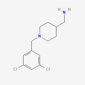 {1-[(3,5-Dichlorophenyl)methyl]piperidin-4-yl}methanamine