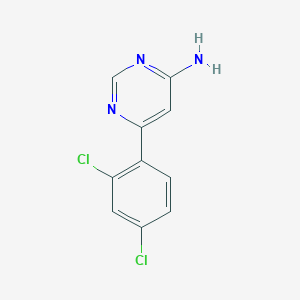 molecular formula C10H7Cl2N3 B1464678 6-(2,4-Dichlorophenyl)pyrimidin-4-amine CAS No. 1250580-15-4