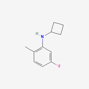 molecular formula C11H14FN B1464679 N-cyclobutyl-5-fluoro-2-methylaniline CAS No. 1250137-49-5