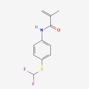 molecular formula C11H11F2NOS B14646804 N-{4-[(Difluoromethyl)sulfanyl]phenyl}-2-methylprop-2-enamide CAS No. 54350-65-1