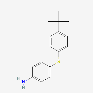 molecular formula C16H19NS B14646812 4-[(4-tert-Butylphenyl)sulfanyl]aniline CAS No. 54457-72-6