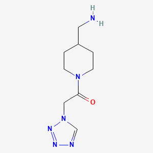 molecular formula C9H16N6O B1464684 1-[4-(aminomethyl)piperidin-1-yl]-2-(1H-1,2,3,4-tetrazol-1-yl)ethan-1-one CAS No. 1249697-82-2